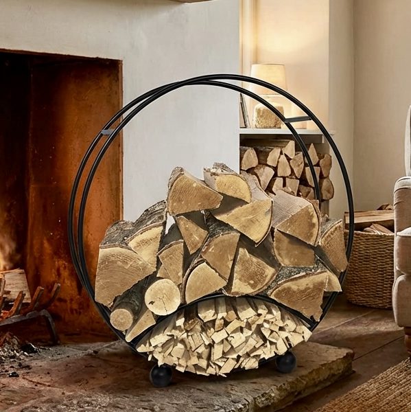 07AA5C13-7910-4C40-BB0E-1BAB3B0D86F2 Round Log Basket - Image 1